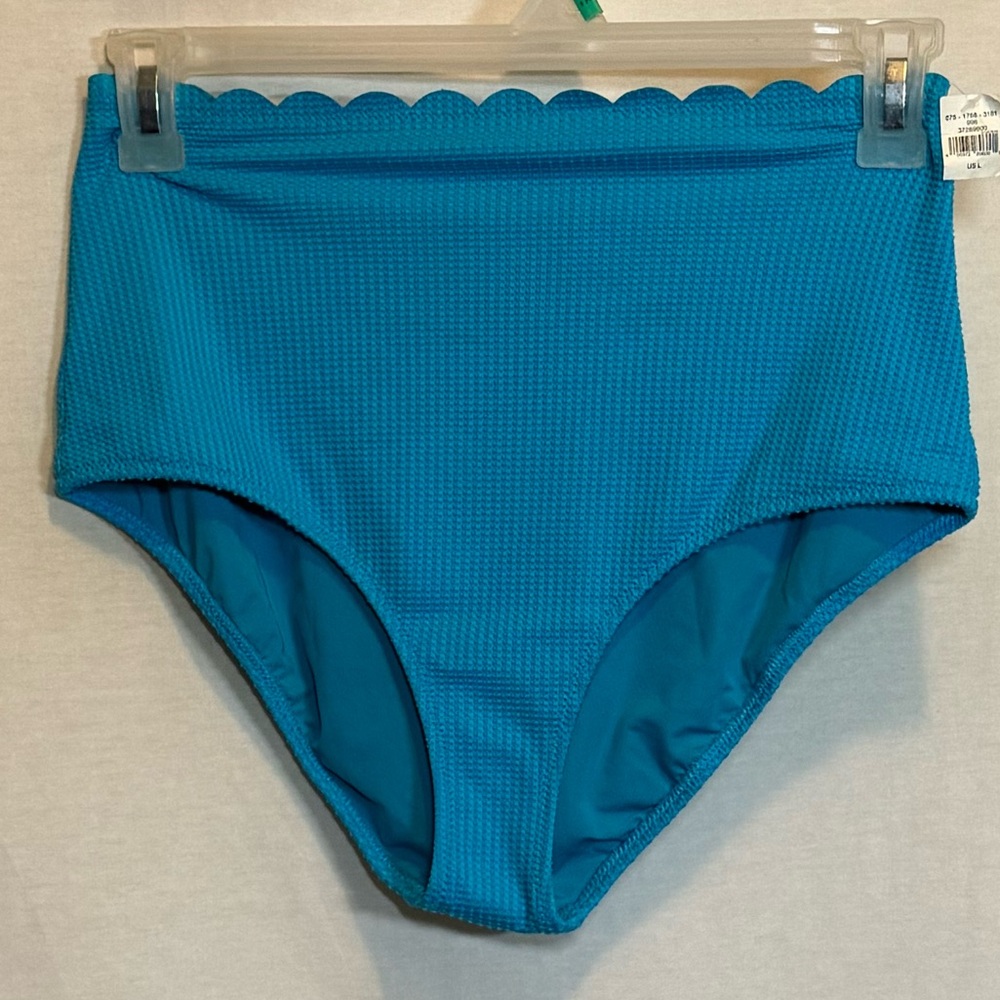 AA-305 Aerie NWT High Waisted Full Coverage Blue Bikini Bottoms Size L
